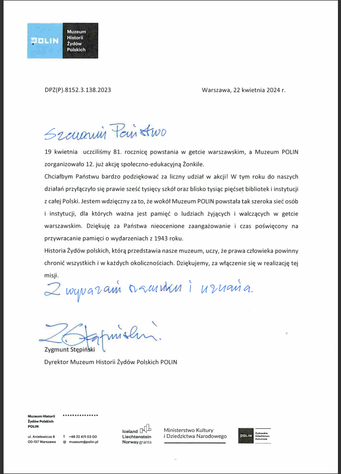żonkile podziękowanie