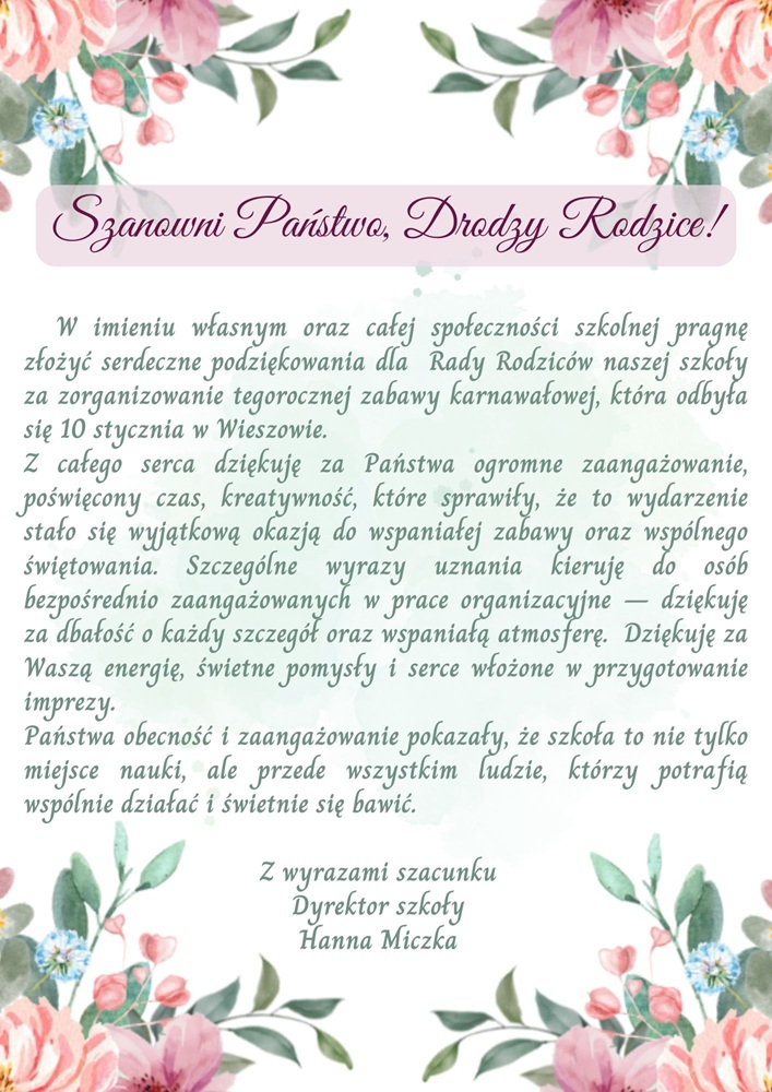 zabawa podziękowanie