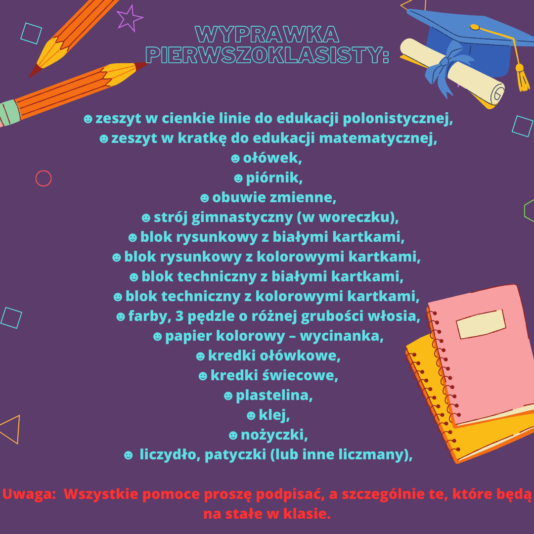 Wyprawka pierwszoklasisty 1