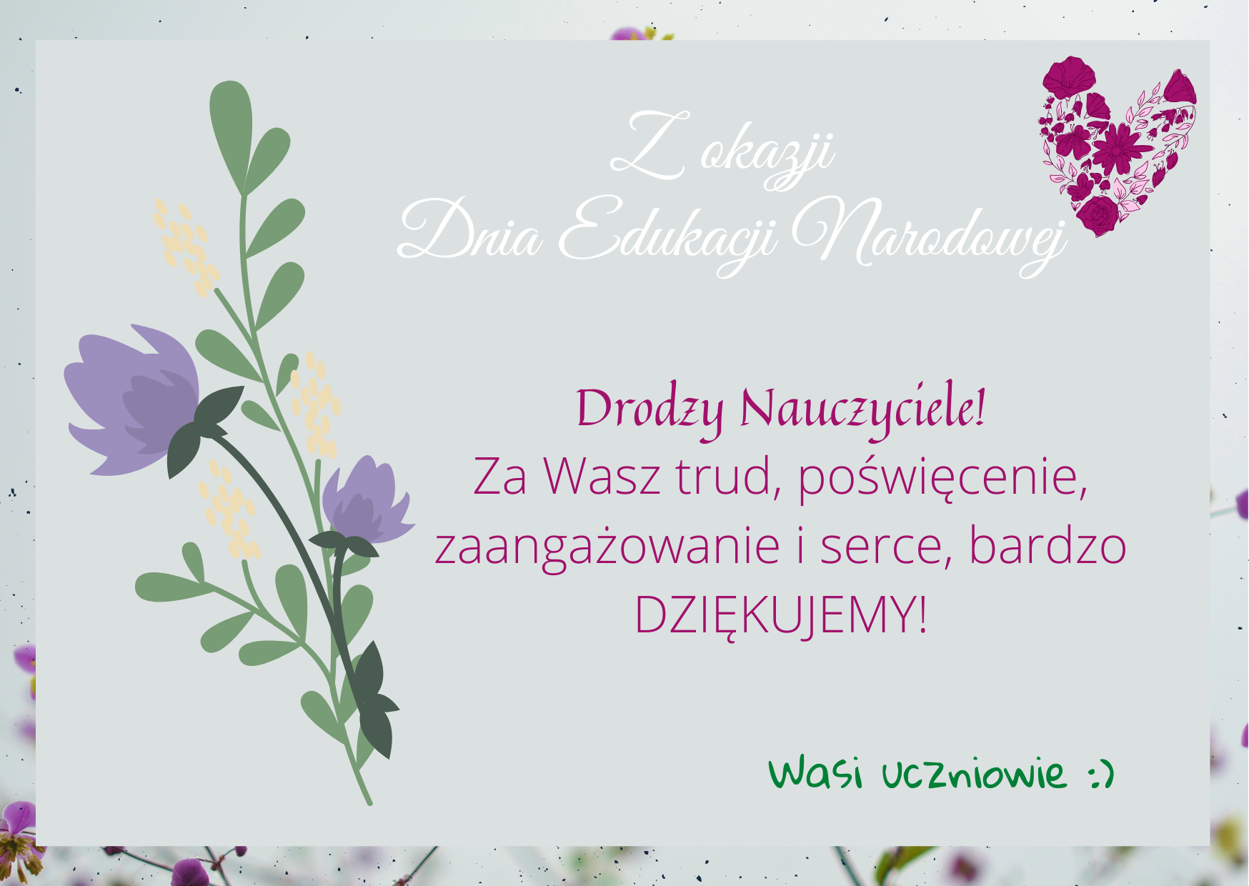Z okazji Dnia Edukacji Narodowej