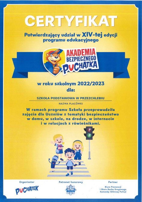 certyfikat puchatek